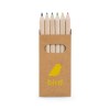 Bote personnalisable avec 6 crayons de couleur