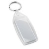 BELAIR. Porte-clés PS transparent en forme rectangulaire