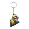 Porte-clés pvc souple 3d fond plat - 60 mm