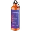 Bouteille d'eau Oregon de 770 ml en aluminium avec mousqueton