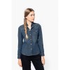 Chemise denim manches longues femme