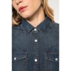 Chemise denim manches longues femme