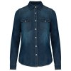 Chemise denim manches longues femme