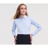 LADIES' LONG SLEEVE TAILORED HERRINGBONE SHIRT