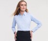Ladies' long sleeve tailored herringbone shirt
