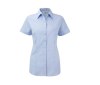 Ladies' short sleeve tailored herringbone shirt