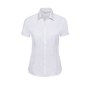 Ladies' short sleeve tailored herringbone shirt