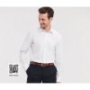 MEN'S LONG SLEEVE TAILORED HERRINGBONE SHIRT