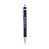 Stylo à encre bleue avec clip en acier mat
