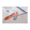 Stylo à encre bleue avec embout coloré antidérapant et clip en métal