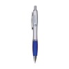 Stylo à encre bleue avec embout coloré antidérapant et clip en métal