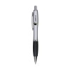 Stylo à encre bleue avec embout coloré antidérapant et clip en métal