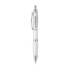 Stylo à encre bleue ou noire avec corps coloré translucide, embout antidérapant et clip en métal