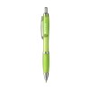 Stylo à encre bleue ou noire avec corps coloré translucide, embout antidérapant et clip en métal