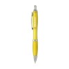 Stylo à encre bleue ou noire avec corps coloré translucide, embout antidérapant et clip en métal