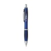 Stylo à encre bleue ou noire avec corps coloré translucide, embout antidérapant et clip en métal