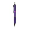 Stylo à encre bleue ou noire avec corps coloré translucide, embout antidérapant et clip en métal