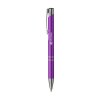 Stylo à bille en aluminium à écriture bleue ou noire avec corps coloré mat d'aspect métallique et clip/bouton-poussoir en métal