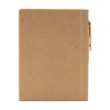 Mini bloc-notes en matériau recyclé avec environ 80 feuillets, papier crème ligné (70 g/m²), couverture cartonnée et dos relié
