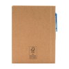Mini bloc-notes en matériau recyclé avec environ 80 feuillets, papier crème ligné (70 g/m²), couverture cartonnée et dos relié