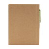 Mini bloc-notes en matériau recyclé avec environ 80 feuillets, papier crème ligné (70 g/m²), couverture cartonnée et dos relié