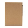 Mini bloc-notes en matériau recyclé avec environ 80 feuillets, papier crème ligné (70 g/m²), couverture cartonnée et dos relié