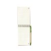 Mini bloc-notes en matériau recyclé, avec environ 70 feuilles/140 pages de papier crème ligné (70 g/m²) et couverture cartonnée avec fermeture élastique