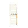 Mini bloc-notes en matériau recyclé, avec environ 70 feuilles/140 pages de papier crème ligné (70 g/m²) et couverture cartonnée avec fermeture élastique