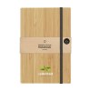 Carnet au format A5 avec couverture rigide bambou certifié FSC 100%