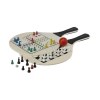 Raquettes en bois avec représentation de 2 jeux différents