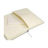 Carnet de notes compact format A5 avec environ 96 feuilles / 192 pages de couleur crème, papier ligné (80 g/m²) certifié FSC Mix