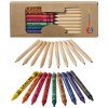 Kit de crayons et crayons gras colorés 19 pièces Lucky