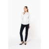 Chemise col mao manches longues femme