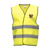 Veste de sécurité fluorescente, 100 % tricot polyester