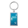 Porte-clés zamac forme rectangle rukc04