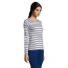 Tee-shirt femme manches longues rayé - MARINE WOMEN