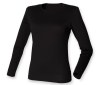 Tee-shirt stretch femme manches longues