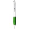 Stylo bille avec corps blanc et grip coloré Nash (encre bleue)
