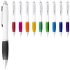 Stylo bille avec corps blanc et grip coloré Nash (encre bleue)
