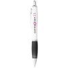 Stylo bille avec corps blanc et grip coloré Nash (encre bleue)