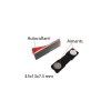 Double aimant avec plaque metal autocollante (p/ bad30)