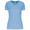 T-shirt de sport manches courtes col v femme