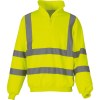 Sweat-shirt 1/4 zip haute visibilité