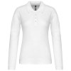 Polo piqué manches longues femme