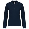 Polo piqué manches longues femme