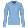 Polo piqué manches longues femme