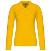 Polo piqué manches longues femme