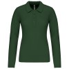 Polo piqué manches longues femme