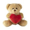 Ours en peluche avec coeur en peluche rouge et yeux en perles