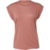 T-shirt Flowy à manches roulottées